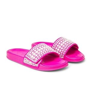 JIMMY CHOO Fitz Pearl-Embellished Slides